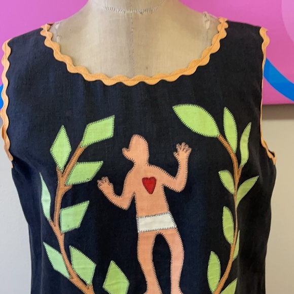 Moschino Cheap Chick Rick Rack Heart Linen Dress - Picture 3 of 14